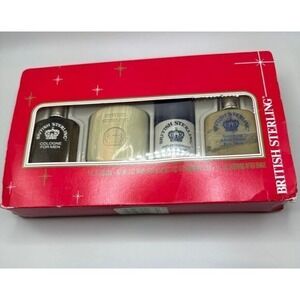 NEW‎ Vintage 4 piece BRITISH STERLING Mini Travel Set